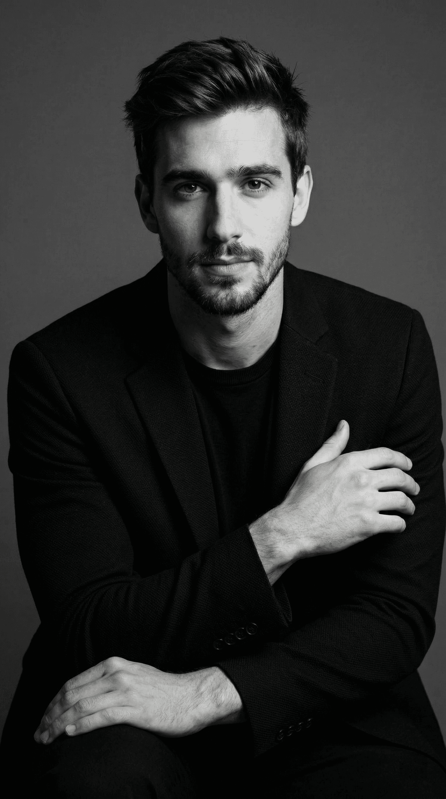 black and white portrait demo